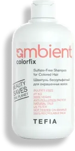 Шампунь бессульфатный для окрашенных волос Colorfix Ambient Tefia, 250 мл