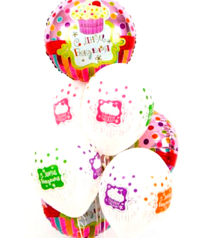 Букет из 7 шаров - "Сладкий праздник"