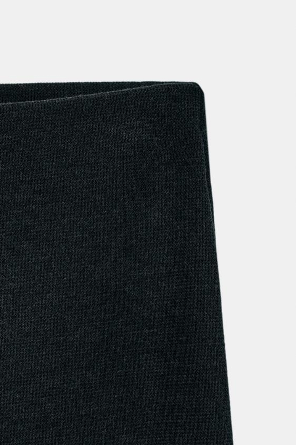 ZARA ЮБКА МИДИ ИЗ МЯГКОЙ ТКАНИ, ЧЕРНЫЙ МЕЛАНЖ