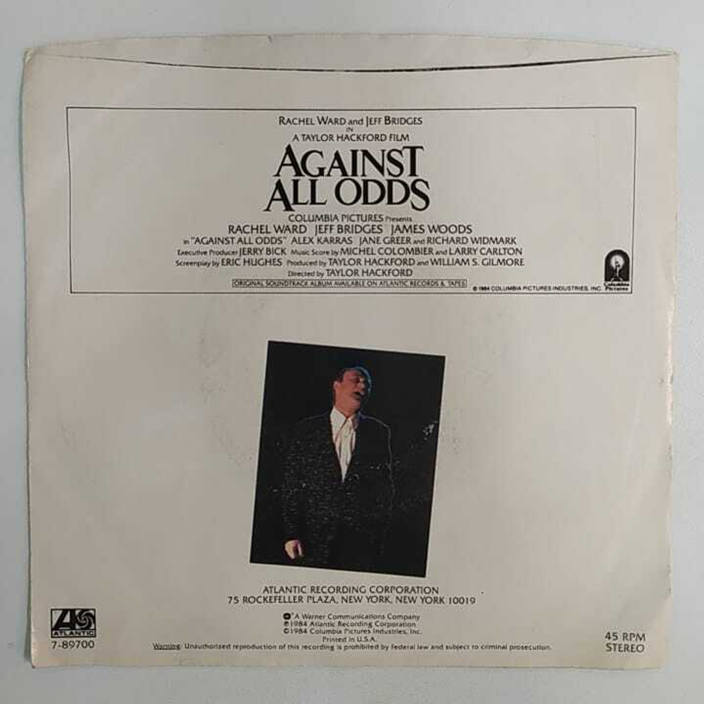 Phil Collins - Against All Odds (Take A Look At Me Now) (США 1984г.) 7", 45 RPM, Single