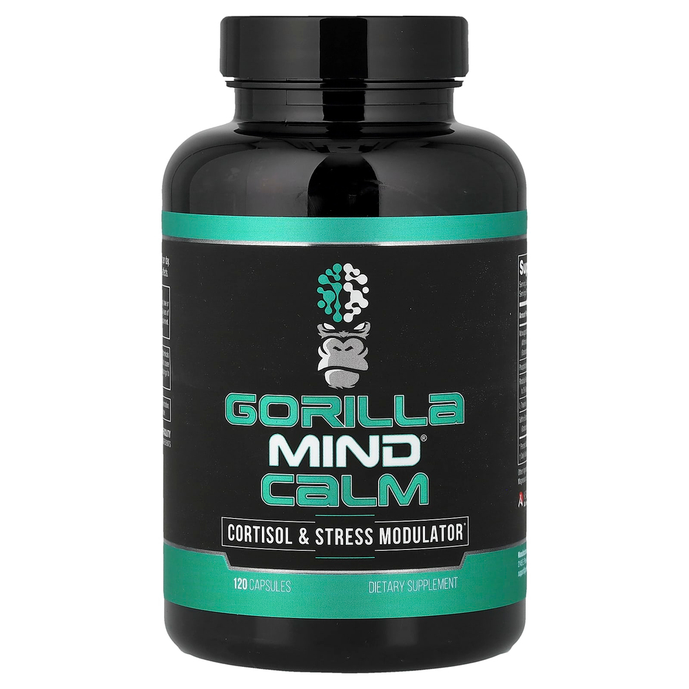 Gorilla Mind, Calm, модуляция уровня кортизола и стресса, 120 капсул