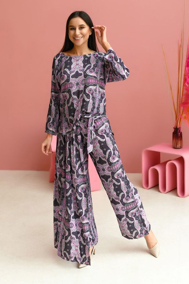 Комплект из туники и брюк Alba с запахом