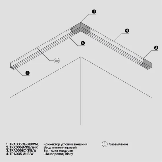 Ввод питания правый Trinity черный Technical tra005b-31b-r