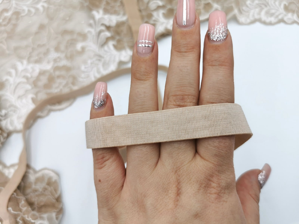 _Отделочная резинка без фестонов, 15мм, кофе с молоком (Арт: OTR531/15-030), м