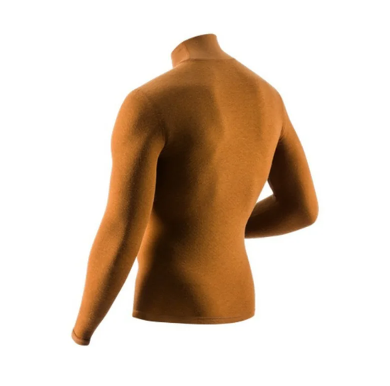 Фуфайка мужская коричневая с высоким воротом GUAHOOO UTDOOR HEAVY 22-0600N