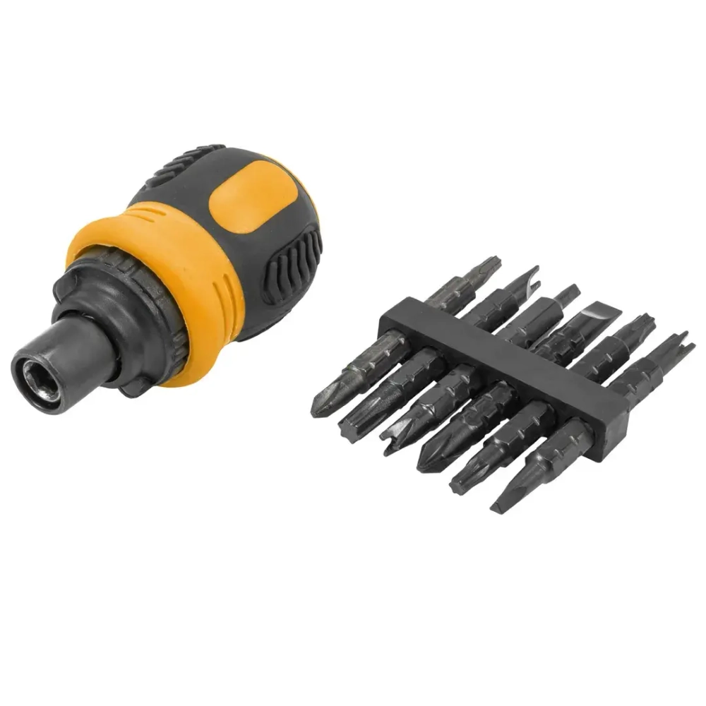 Отвертка реверсивная с набором бит специальных,в блистере ISMA ISMA-32807MR