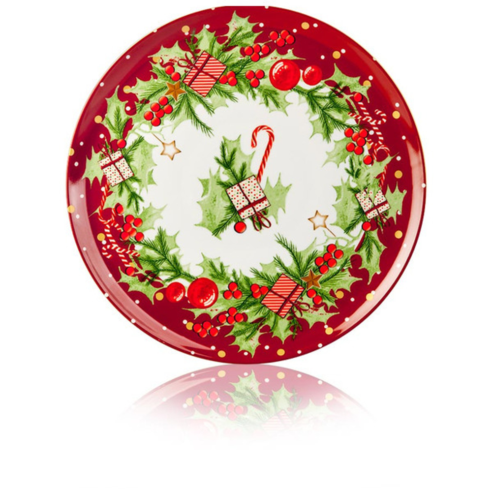 Блюдо для торта 30см Остролист Lamart