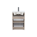 Тумба с умывальником напольная с дверцами IDDIS Zodiac, 50 см, белая/под дерево, ZOD5ADFi95K