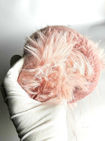 Меховые  наушники "Мех-страус". Тенденция 2025. Теплые уютные  Цвет розовый