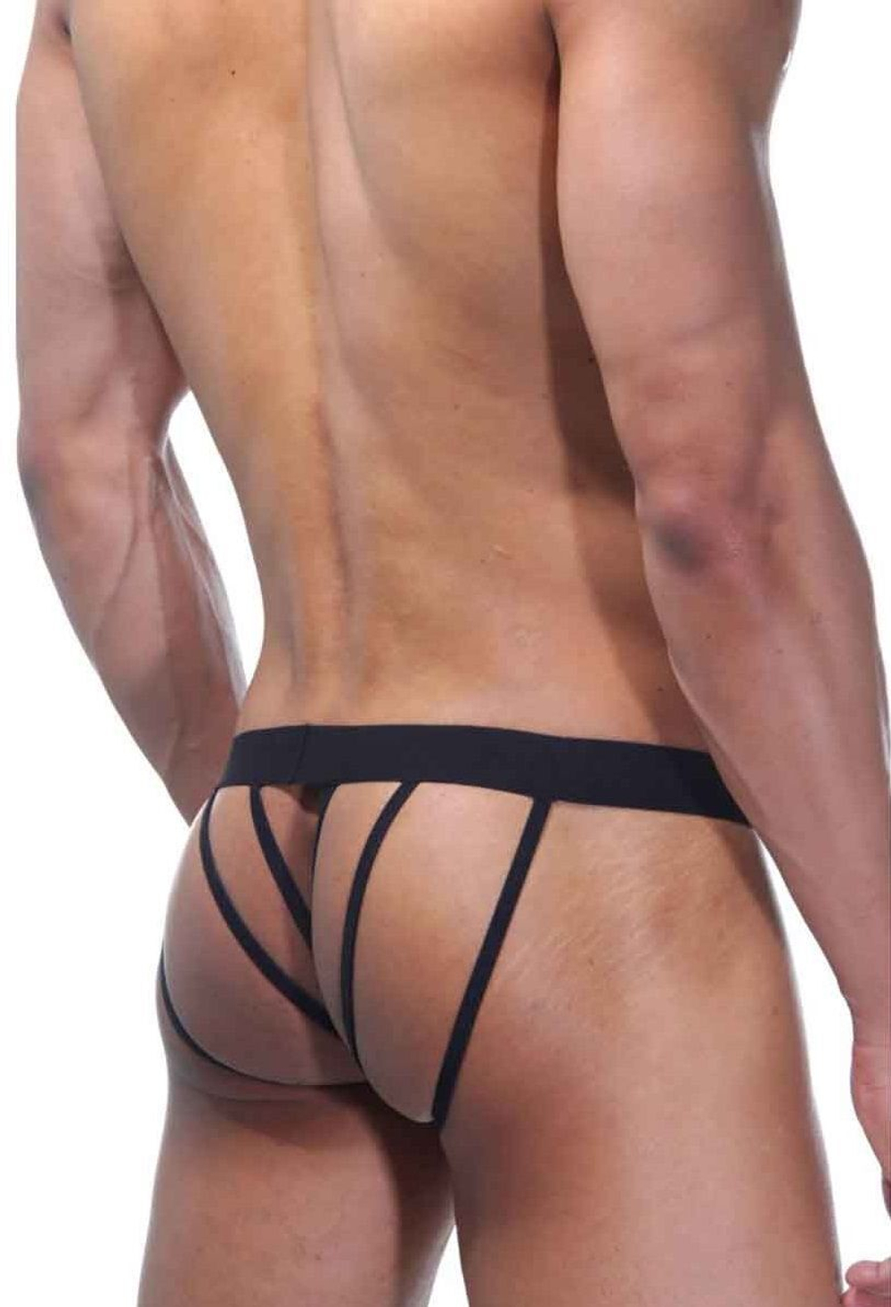 Оригинальные мужские полупрозрачные трусы-джоки (Размер: S-M) (Цвет: черный)