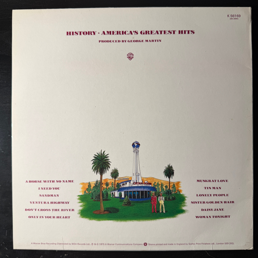 America ‎– History · America's Greatest Hits (Англия 1975г.) Т