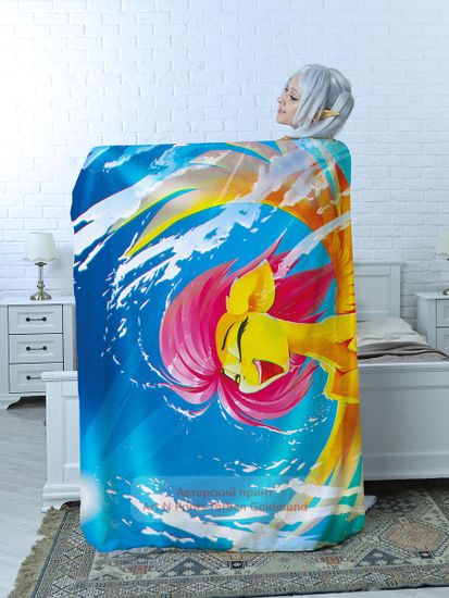 Плед пони Флаттершай арт. 115 (флис), 150х130 и 200х140 см