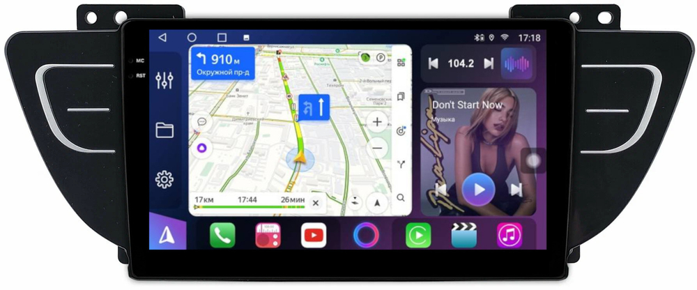 Магнитола для Geely Atlas 2018-2021 - FarCar BM3016M монитор 9.5" QLED на Android 14, TS10, 4+32Гб, CarPlay, 4G SIM-слот