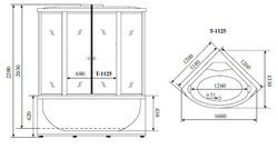 Душевая кабина Timo T-1125