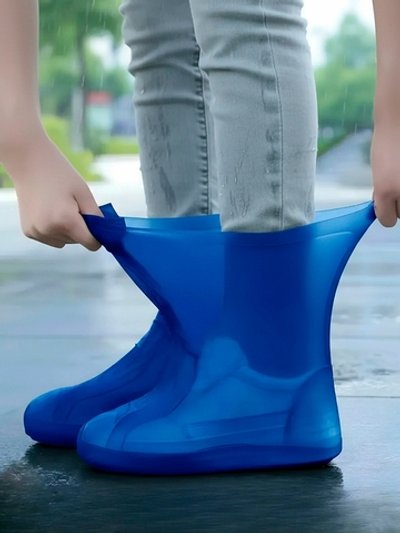 Дождевики для обуви многоразовые силиконовые синие M (р.34-40) 450015-M2