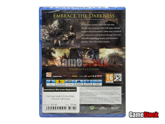 PS4 Dark Souls 3 (Новый, Русские субтитры, CUSA-03365)