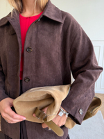 Замшевая куртка шоколад