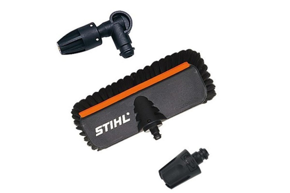 Комплект для очистки автомобиля STIHL : головка с широким углом, головка угловая, щетка (RE 88-130)