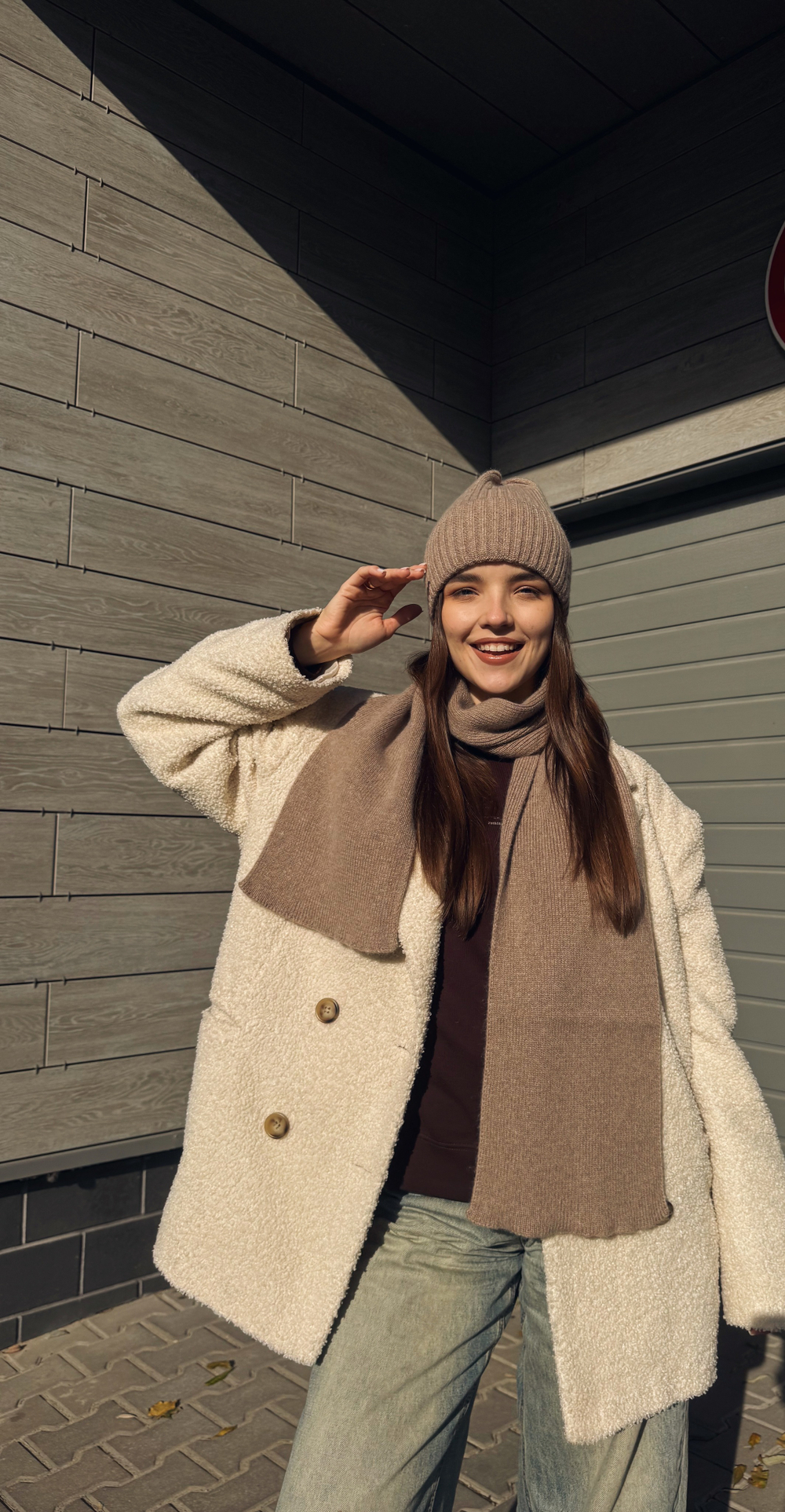 Комплект шапка и шарф модель 012