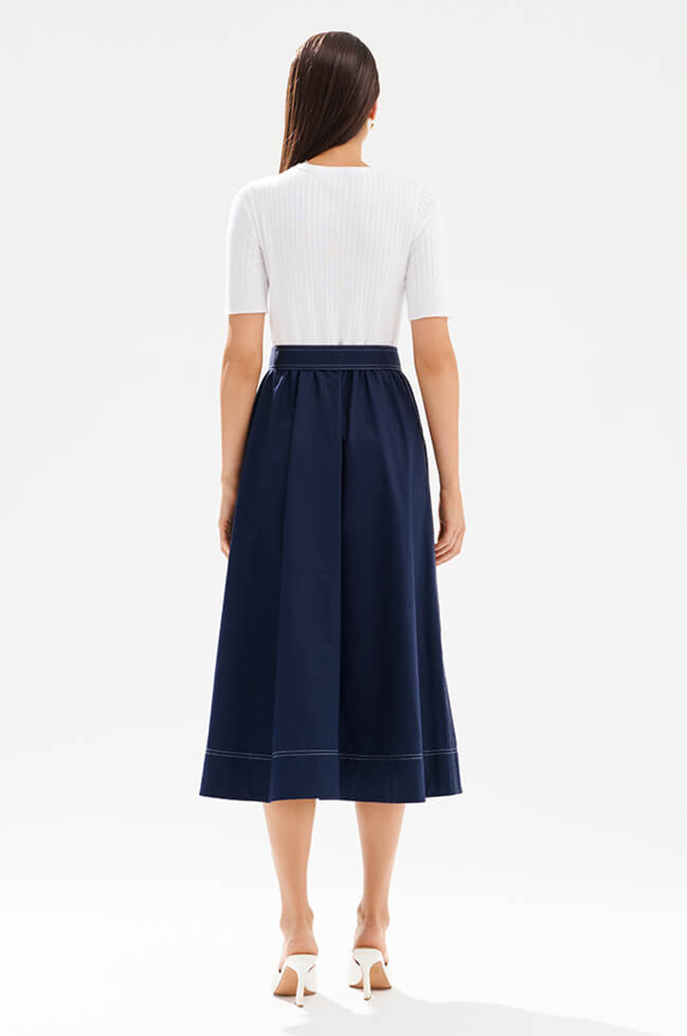 51773 Платье женское (бело-синий)