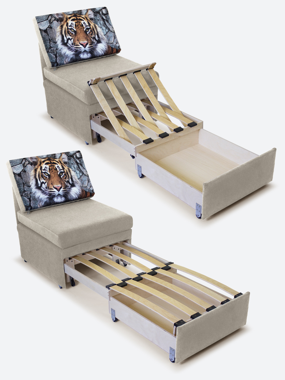 Кресло-кровать "Миник", купон Тигр