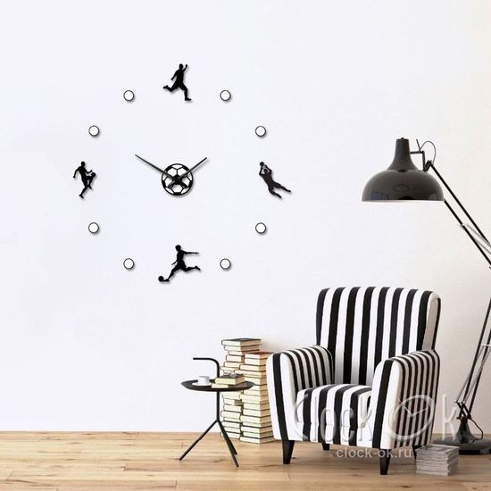 Настенные 3D часы Футбол
