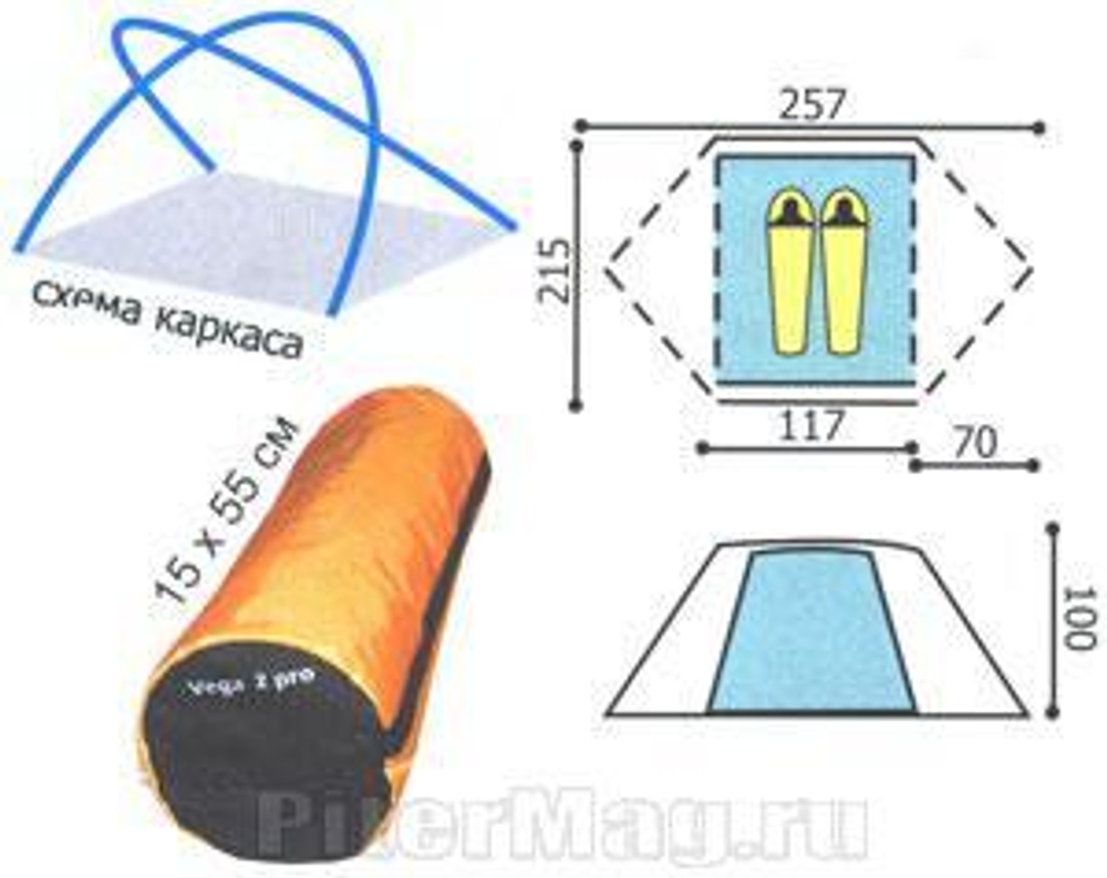 Снаряжение Вега 2 (i) pro + (с ветрозащитной юбкой)