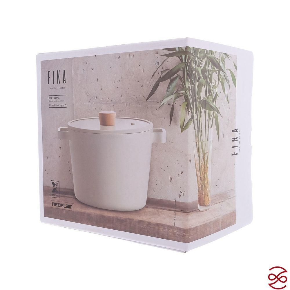 Кастрюля со стеклянной крышкой Neoflam Fika 4,7 л, 22 см (индукция)