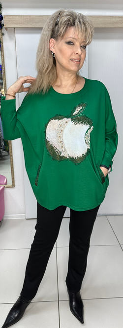 Блузон-джемпер с изображением "яблока"