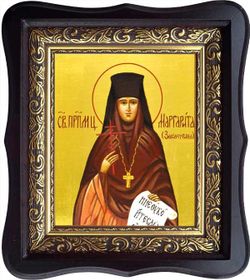 Маргарита Закачурина преподобномученица. Икона на холсте в киоте