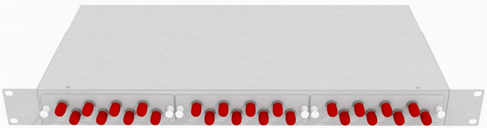 Кросс оптический стоечный  TopLAN КРС-Top-1U-24ST/U-OS2-GY