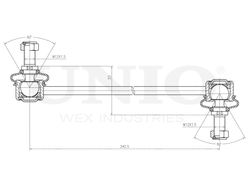 Стойка стабилизатора передняя UNIO SSP-50115