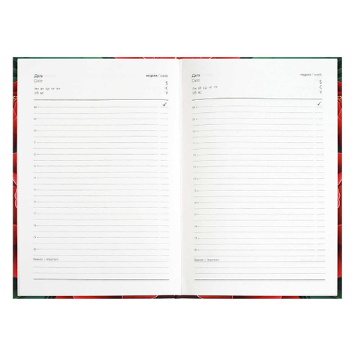 Ежедневник недатированный А5 ДИАРИ Красные пионы (71553)