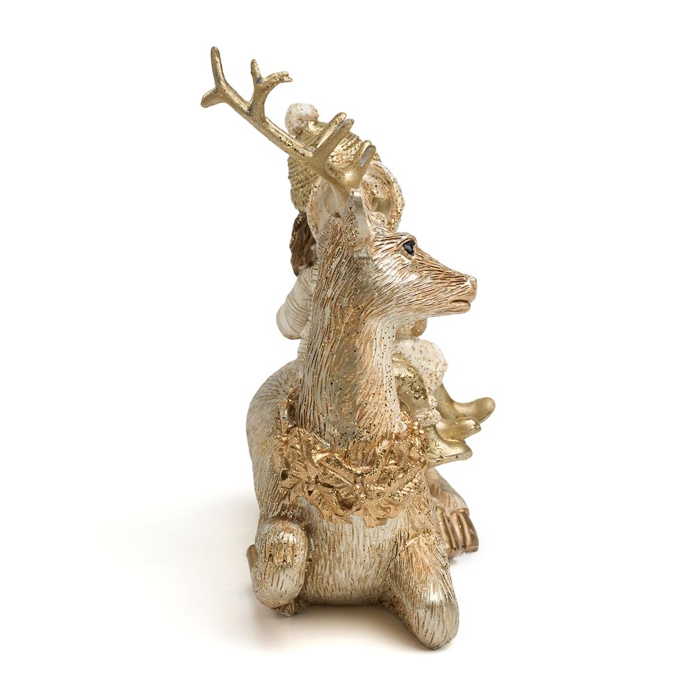 СТАТУЭТКА "ДЕТИ НА ОЛЕНЕ" 14,5Х7Х14 СМ