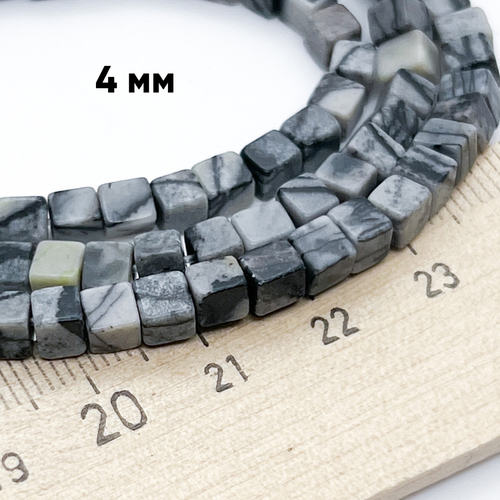 "Яшма паутина" бусины (мрамор), размер около 4-4,2 мм, цена за 45-46 шт (1/2 нити)