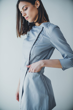 Блуза женская м272 toray твил серый529