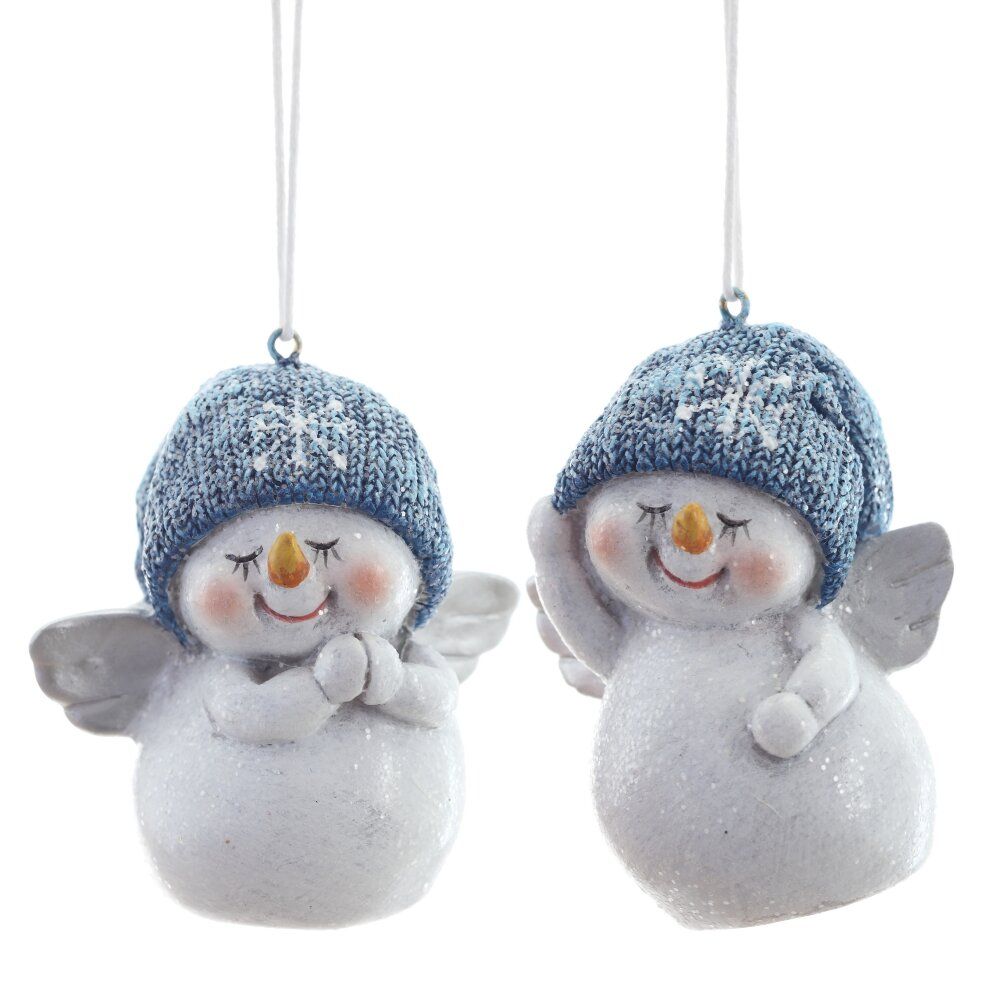 GAEM Фигурка декоративная подвесная "Снеговик", L5,5 W4,5 H7,5 см, 2в.