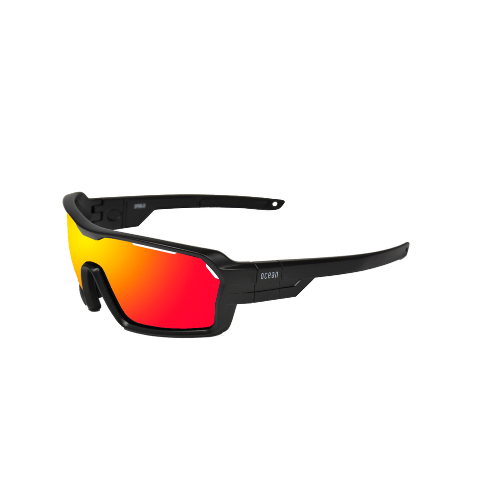 Спортивные очки OCEAN Chameleon Black / Revo Orange Polarized lenses