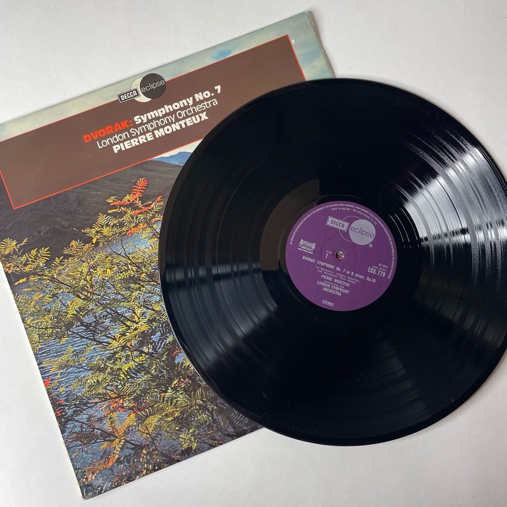 Винтажная виниловая пластинка LP A. Dvorak Дворжак, London Symphony Orchestra, Pierre Monteux, Симфония Symphony No. 7 (Англия 1976)