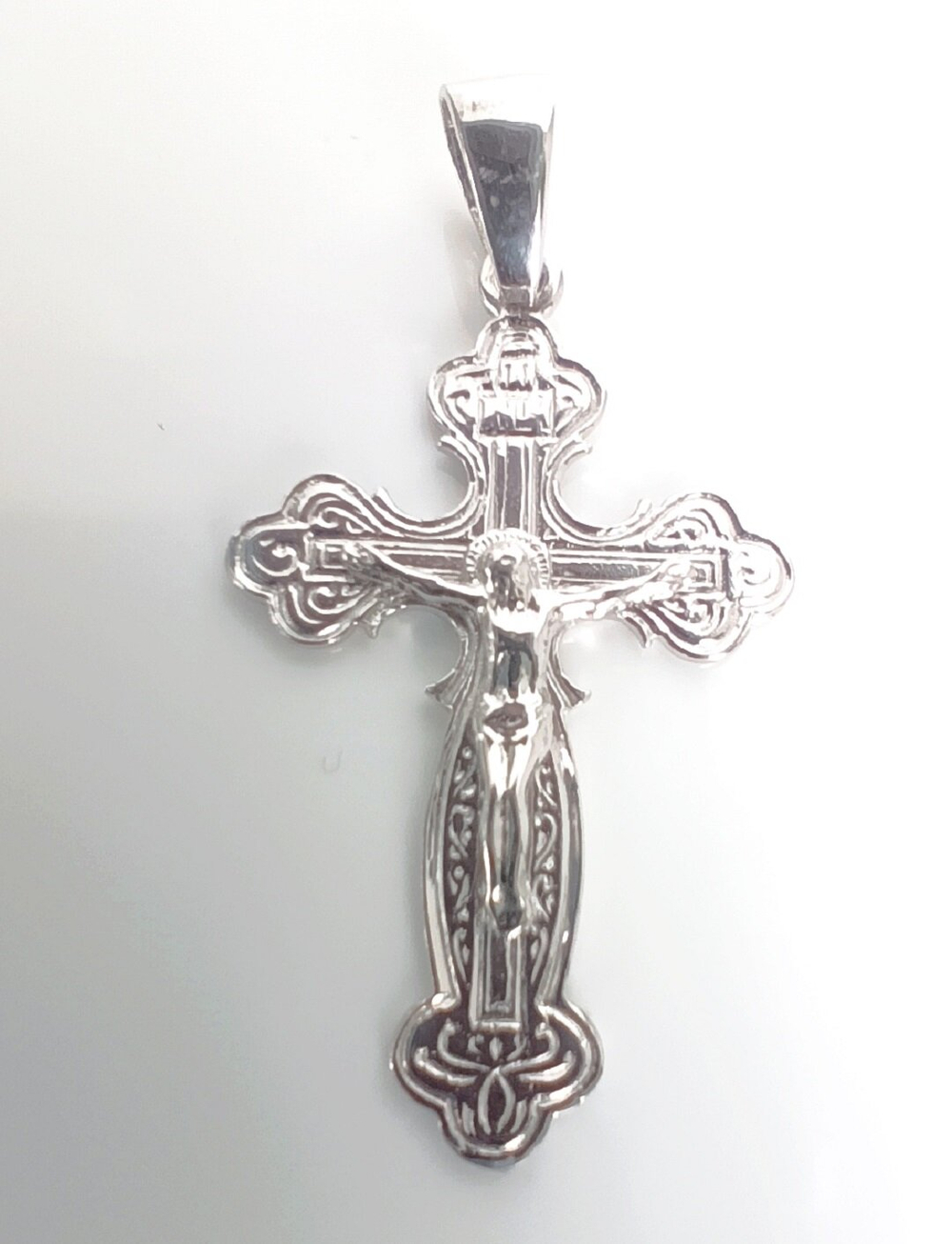 Крест Эстерелла, серебро, 925 проба, родированный, славянский оберег/Ф