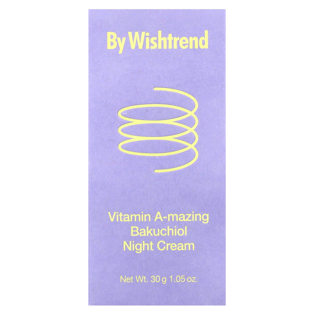 By Wishtrend, Ночной крем с витаминами A-mazing, бакучиол, 30 г (1,05 унции)