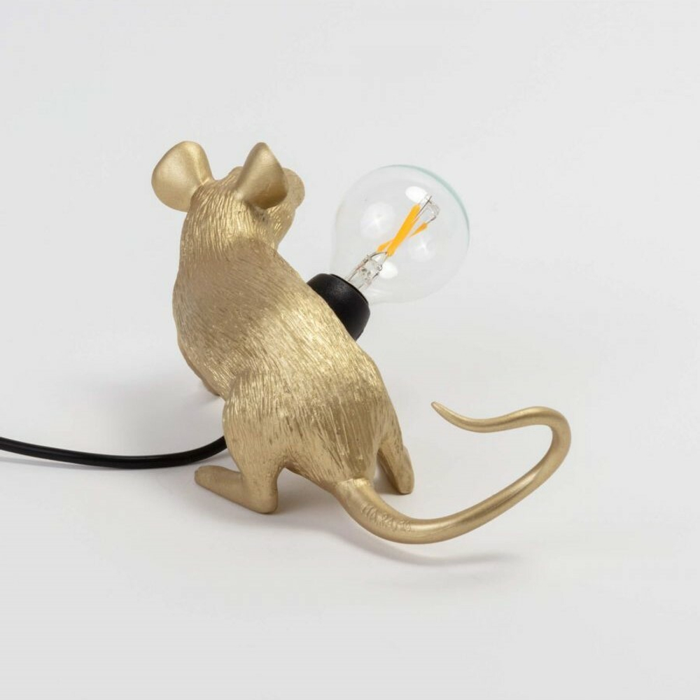 Настольная лампа Mouse Lamp Sitting GOLD USB 15231