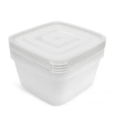 Контейнер для продуктов (СВЧ) Унико квадратный 1,4л набор 4шт. С218 (комплект 12 шт)