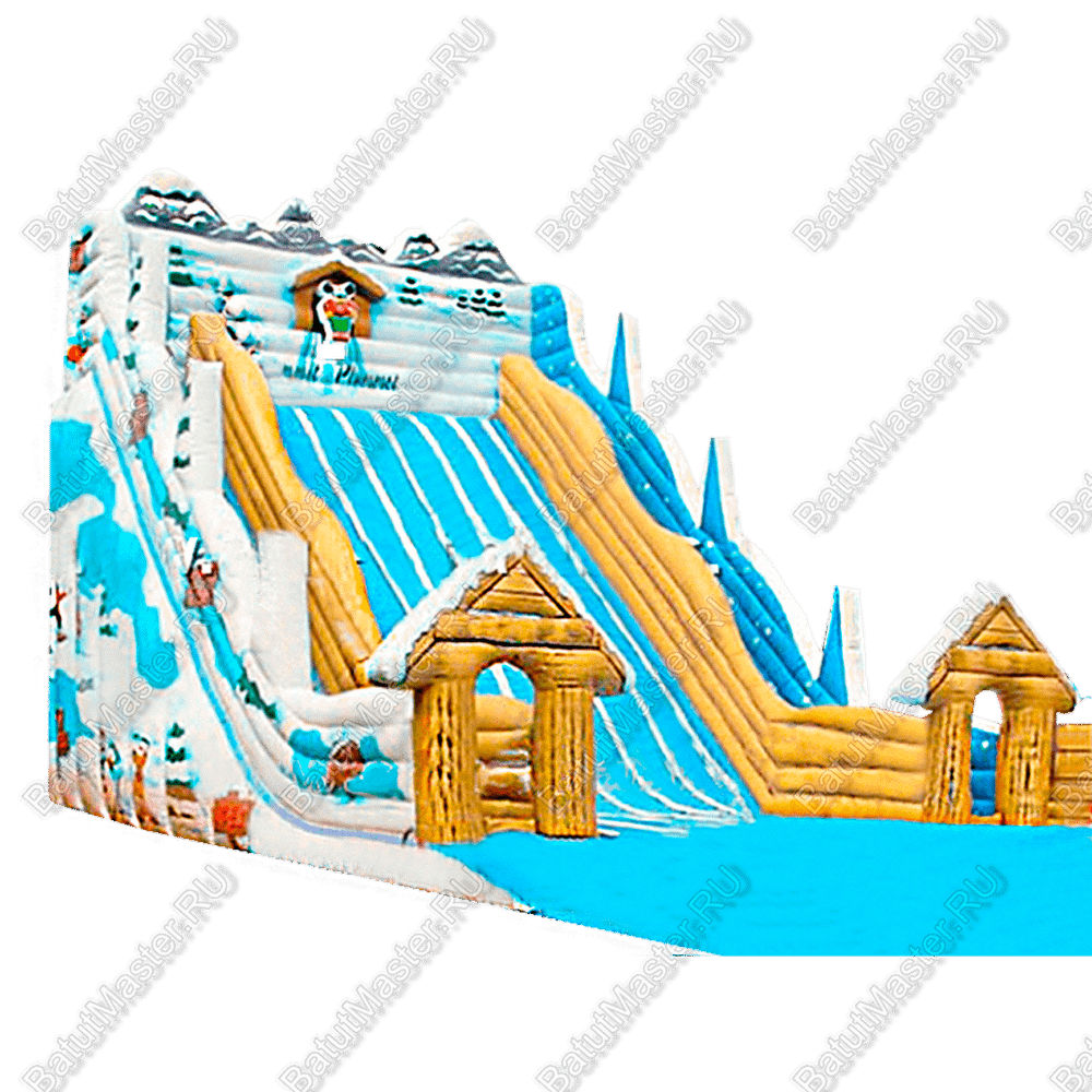 Батут "Зимняя горка Снежный дом" 9m*5m*6m