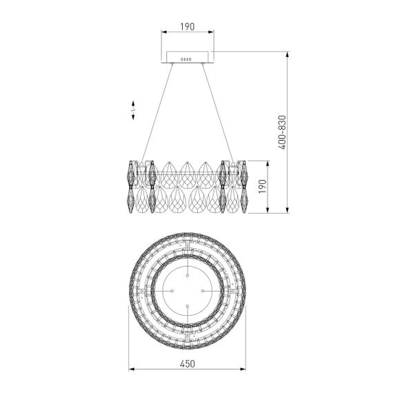 Подвесной светодиодный светильник Bogates Marvel 90370/1 Strotskis