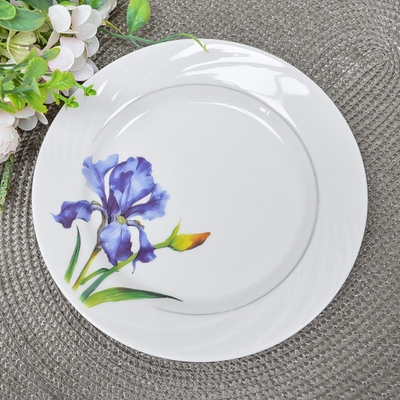 Тарелка 200мм мелкая форма Голубка Ирис