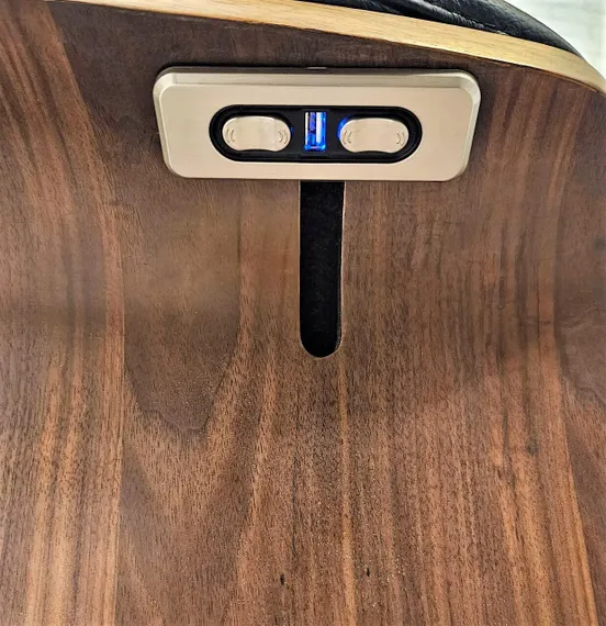 Кресло с электро-реклайнером STG-4432, черная кожа