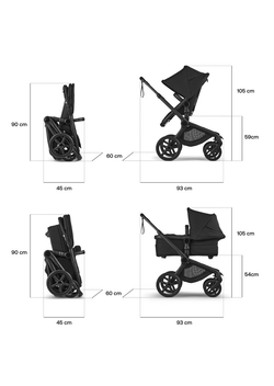 Bugaboo Коляска 2 в 1 Fox 5 Renew complete Black/Forest Green