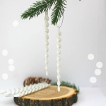 Подвеска «Волшебная сосулька» 13 см (набор 6 шт), Белый