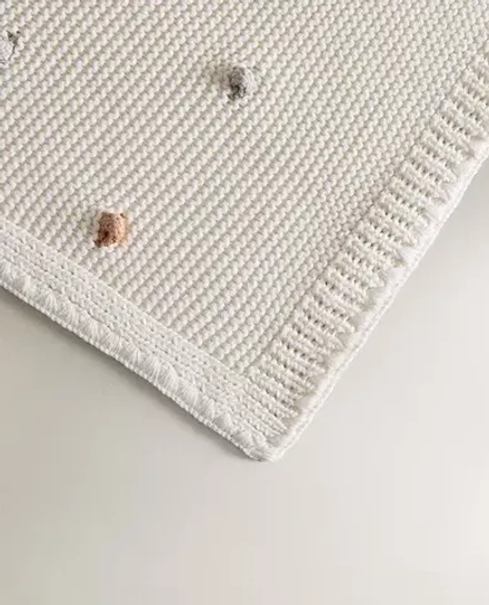 ZARA HOME ДЕТСКИЙ ТРИКОТАЖНЫЙ ПЛЕД, РАЗНОЦВЕТНЫЙ